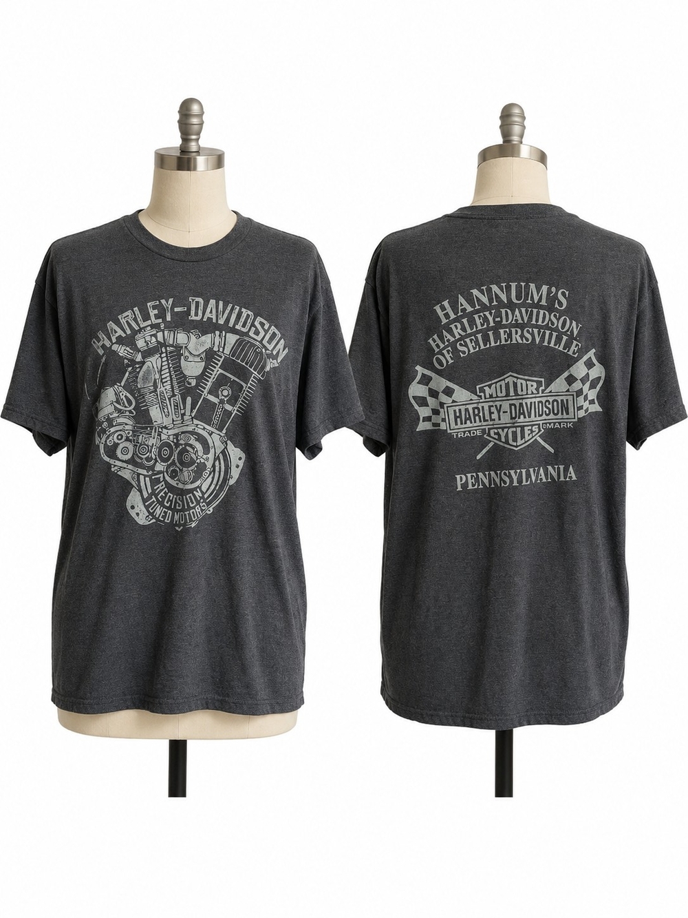 Harley-Davidson Charcoal Short-Sleeve Graphic Tee Men's Large